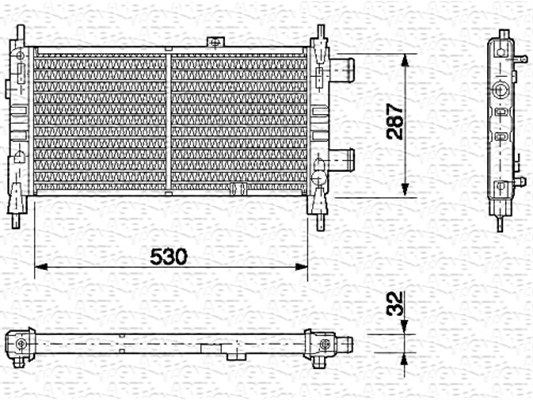 MAGNETI MARELLI Radiaator,mootorijahutus 350213582000